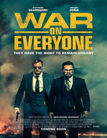 War on Everyone 2016 Dual Audio Hindi (ORG) 720p 480p BluRay x264 ESubs Full Movie Download