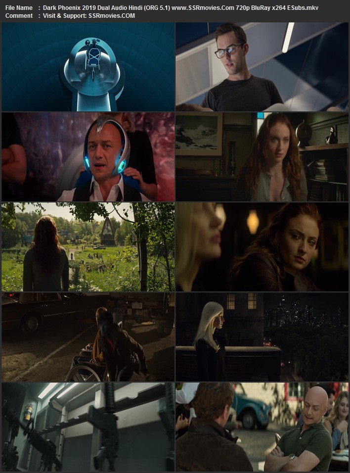 X-Men: Dark Phoenix 2019 Dual Audio Hindi (ORG 5.1) 1080p 720p 480p BluRay x264 ESubs Full Movie Download
