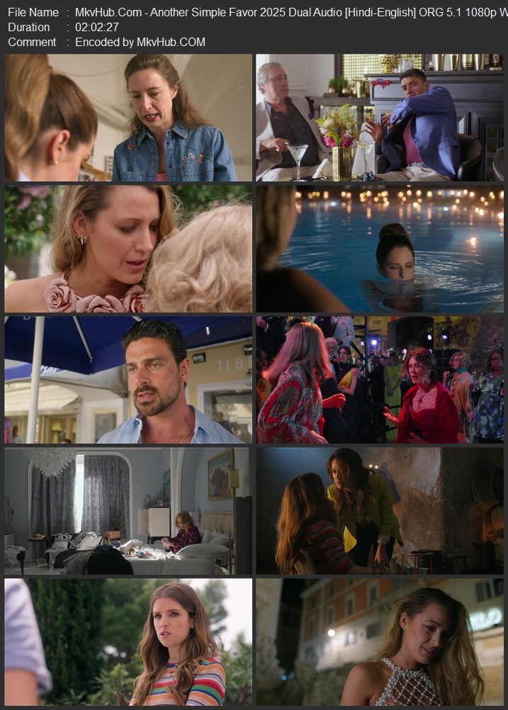 A Simple Favor Sequel 2025 Dual Audio [Hindi-English] ORG 5.1 720p 1080p WEB-DL ESubs Download