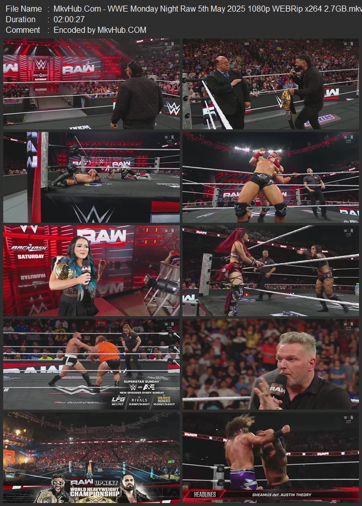 WWE Monday Night Raw 5th May 2025 720p 1080p WEBRip x264 2.7GB