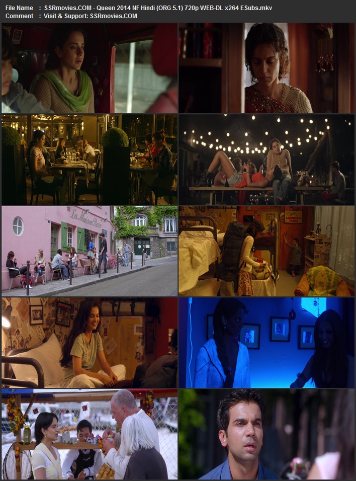 Queen 2013 Hindi (ORG 5.1) 1080p 720p 480p WEB-DL x264 ESubs Full Movie Download
