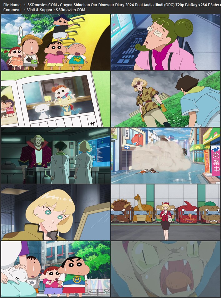 Crayon Shin-chan: Ora's Dinosaur Diary 2024 Dual Audio Hindi (ORG) 1080p 720p 480p BluRay x264 ESubs Full Movie Download