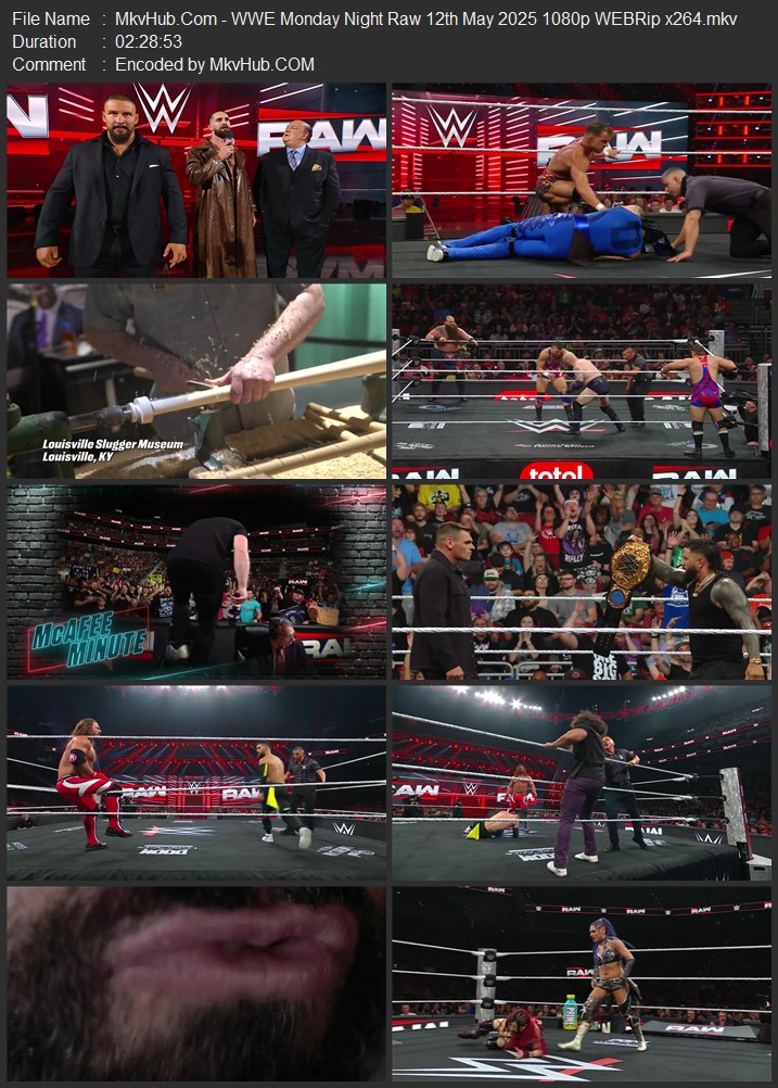 WWE Monday Night Raw 12th May 2025 720p 1080p WEBRip x264 3.2GB