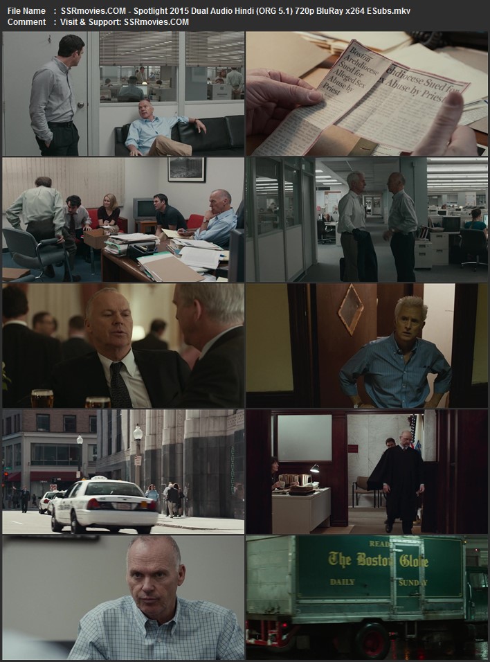 Spotlight 2015 Dual Audio Hindi (ORG 5.1) 1080p 720p 480p BluRay x264 ESubs Full Movie Download