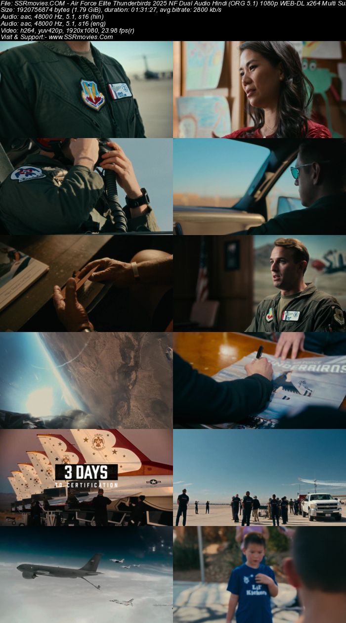 Air Force Elite: Thunderbirds 2025 NF Dual Audio Hindi (ORG 5.1) 1080p 720p 480p WEB-DL x264 ESubs Full Movie Download
