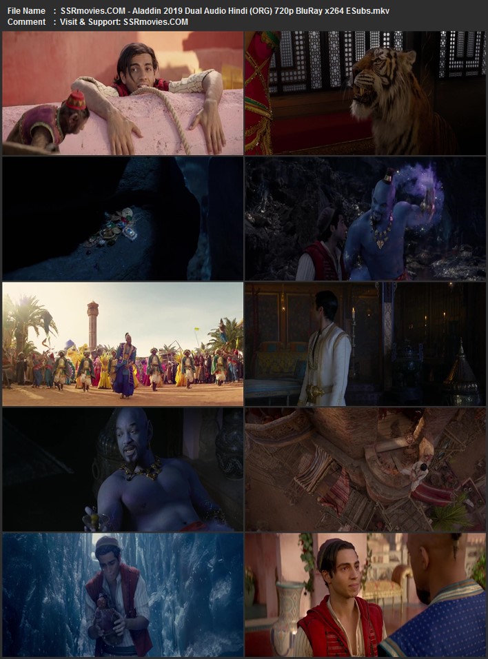 Aladdin 2019 Dual Audio Hindi (ORG) 1080p 720p 480p BluRay x264 ESubs Full Movie Download