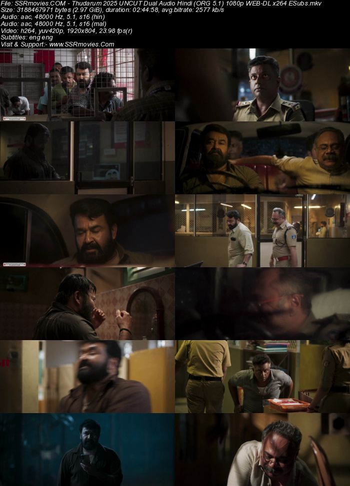 Thudarum 2025 UNCUT Dual Audio Hindi (ORG 5.1) True 4K 1080p 720p 480p WEB-DL x264 ESubs Full Movie Download