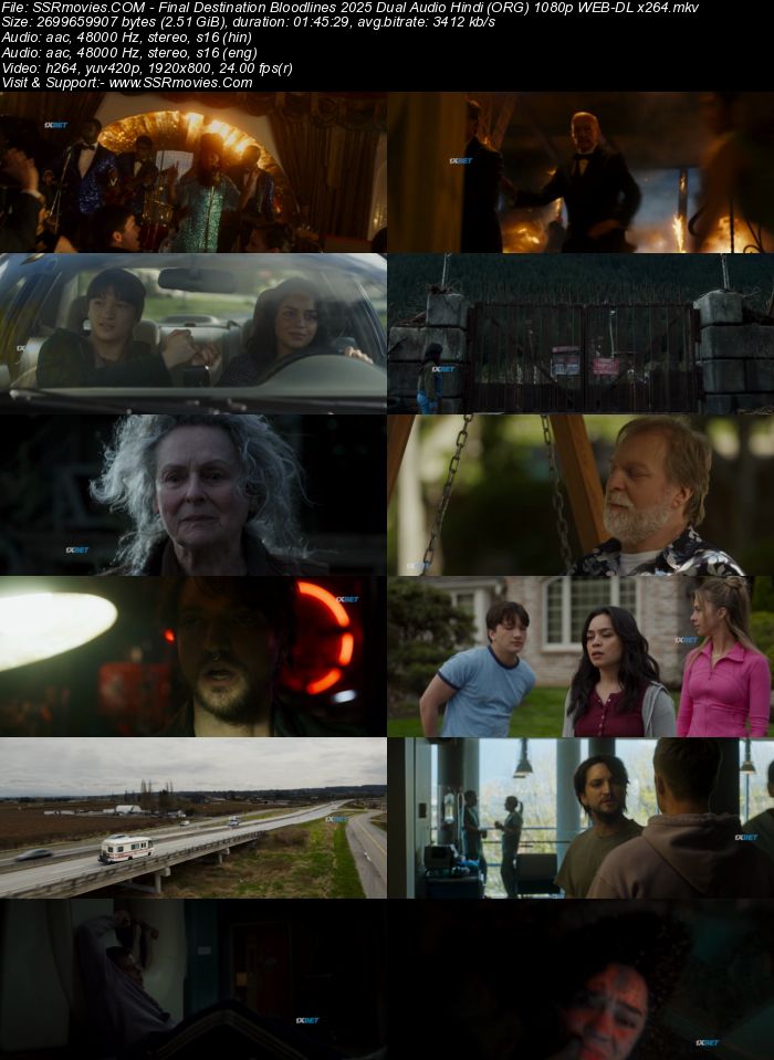 Final Destination: Bloodlines 2025 Dual Audio Hindi (ORG) 1080p 720p 480p HDRip x264 ESubs Full Movie Download