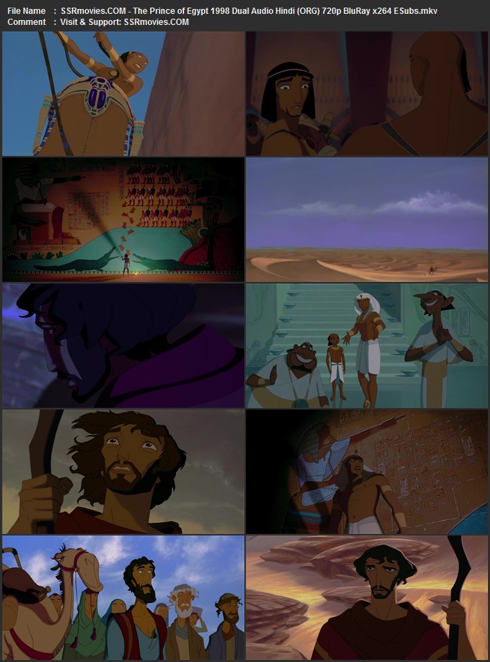 The Prince of Egypt 1998 Dual Audio Hindi (ORG) 1080p 720p 480p BluRay x264 ESubs Full Movie Download