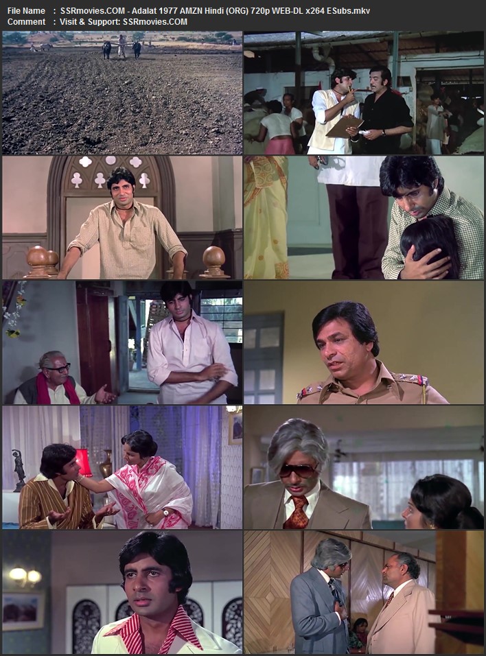 Adalat 1976 Hindi (ORG) 1080p 720p 480p WEB-DL x264 ESubs Full Movie Download