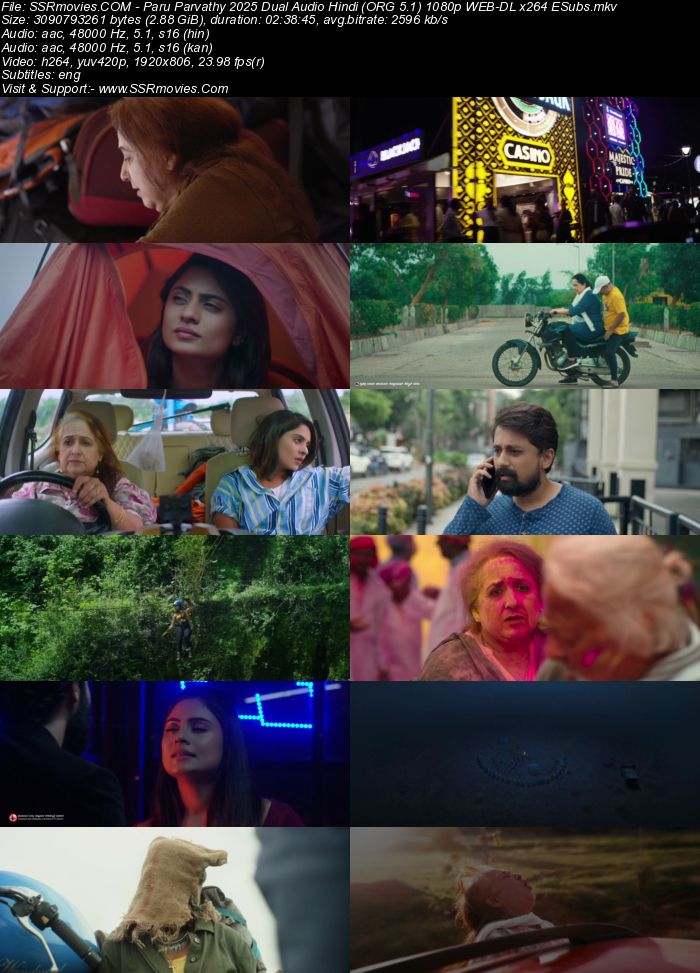 Paru Parvathy 2025 Dual Audio Hindi (ORG 5.1) 1080p 720p 480p WEB-DL x264 ESubs Full Movie Download