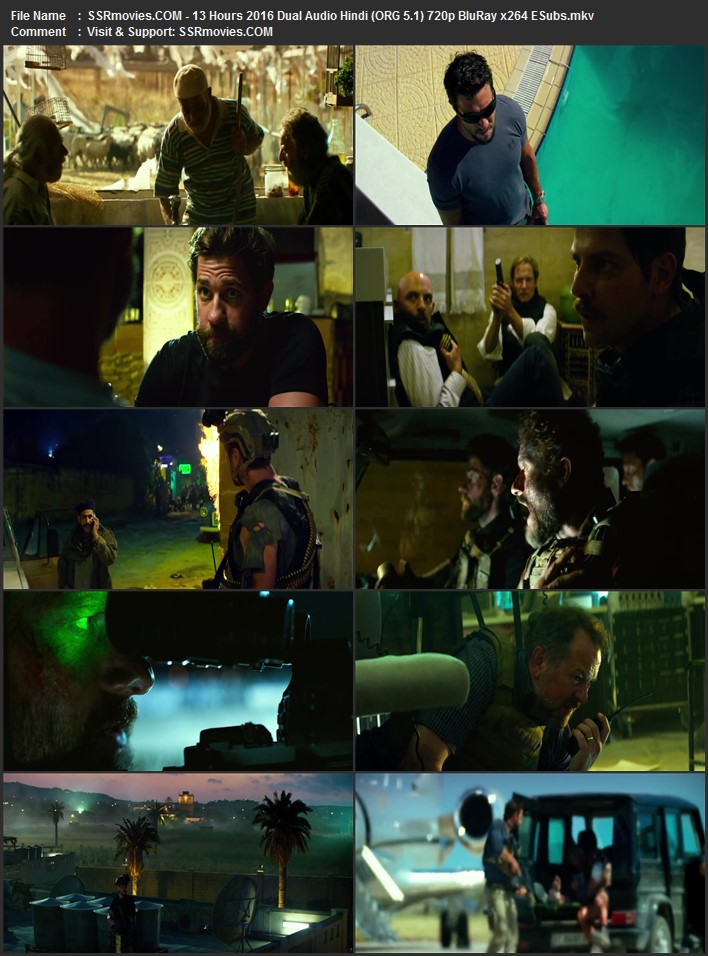 13 Hours: The Secret Soldiers of Benghazi 2016 Dual Audio Hindi (ORG 5.1) 1080p 720p 480p BluRay x264 ESubs Full Movie Download