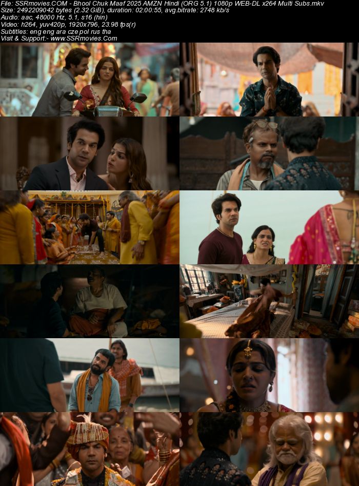 Bhool Chuk Maaf 2025 AMZN Hindi (ORG 5.1) True 4K 1080p 720p 480p WEB-DL x264 Multi Subs Full Movie Download