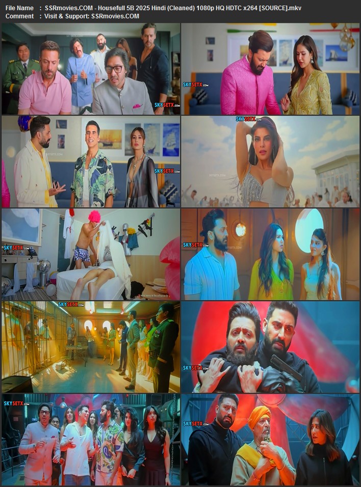 Housefull 5 (B) 2025 Hindi (Cleaned) 1080p 720p 480p HQ HDTC x264 Full Movie Download