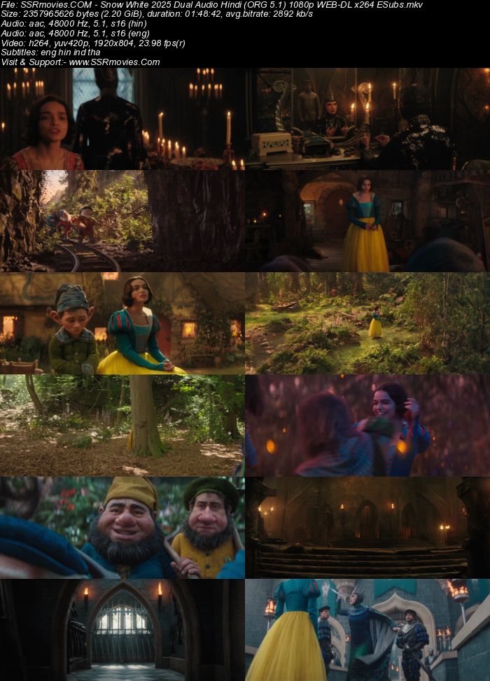 Snow White 2025 Dual Audio Hindi (ORG 5.1) True 4K 1080p 720p 480p WEB-DL x264 ESubs Full Movie Download