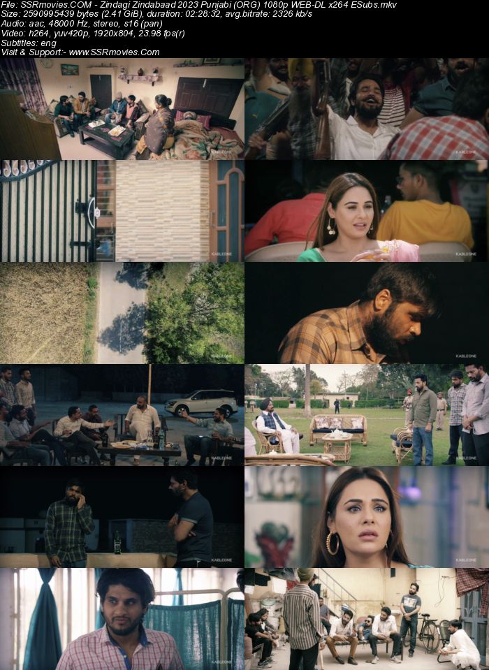 Zindagi Zindabaad 2023 Punjabi (ORG) 1080p 720p 480p WEB-DL x264 ESubs Full Movie Download