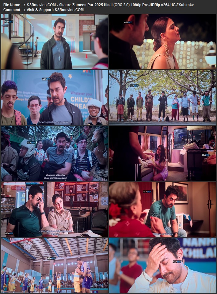 Sitaare Zameen Par 2025 Hindi (ORG 2.0) 1080p 720p 480p Pre-HDRip x264 Full Movie Download