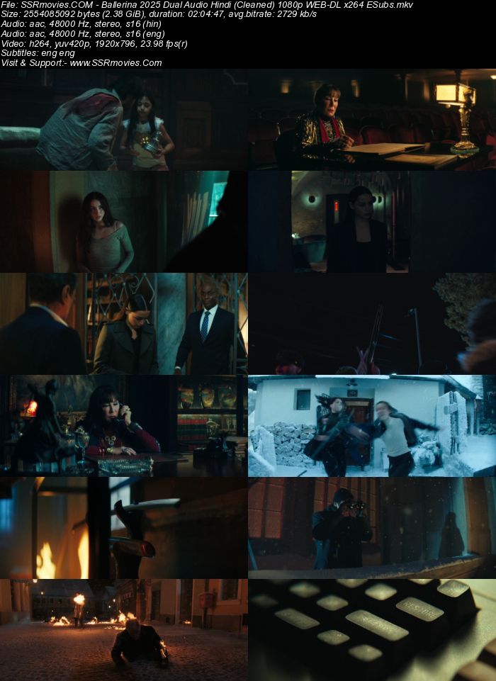 Ballerina 2025 Dual Audio Hindi (Cleaned) True 4K 1080p 720p 480p WEB-DL x264 ESubs Full Movie Download