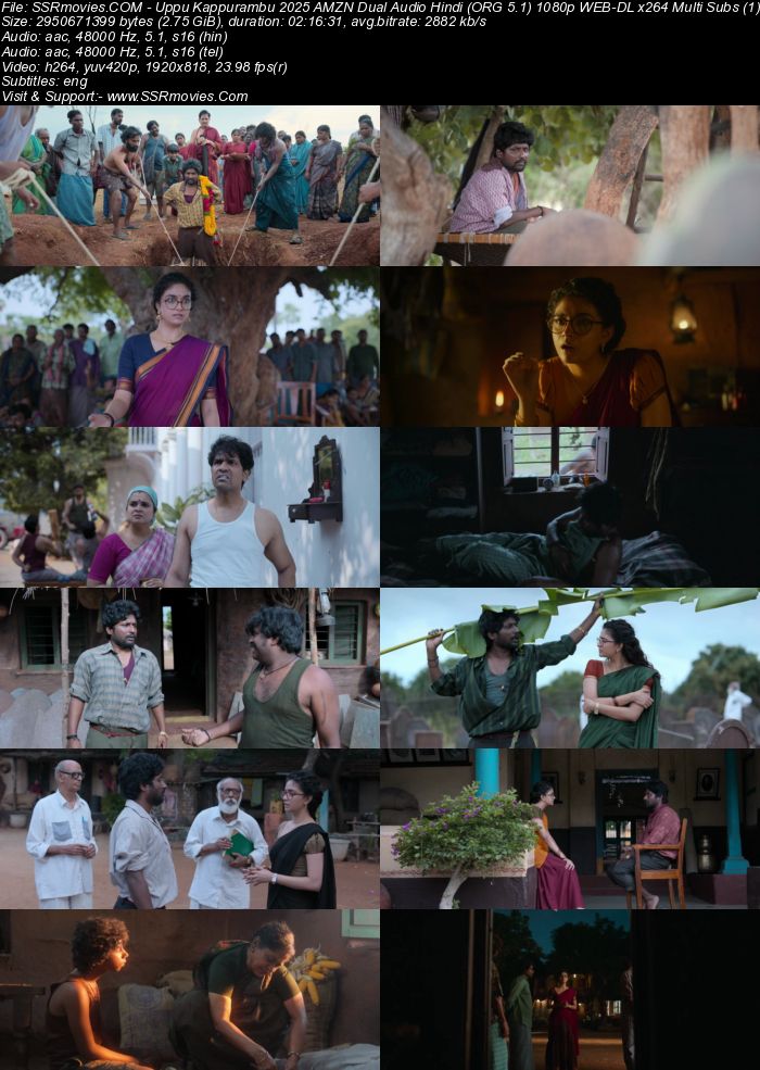 Uppu Kappurambu 2025 AMZN Dual Audio Hindi (ORG 5.1) True 4K 1080p 720p 480p WEB-DL x264 Multi Subs Full Movie Download