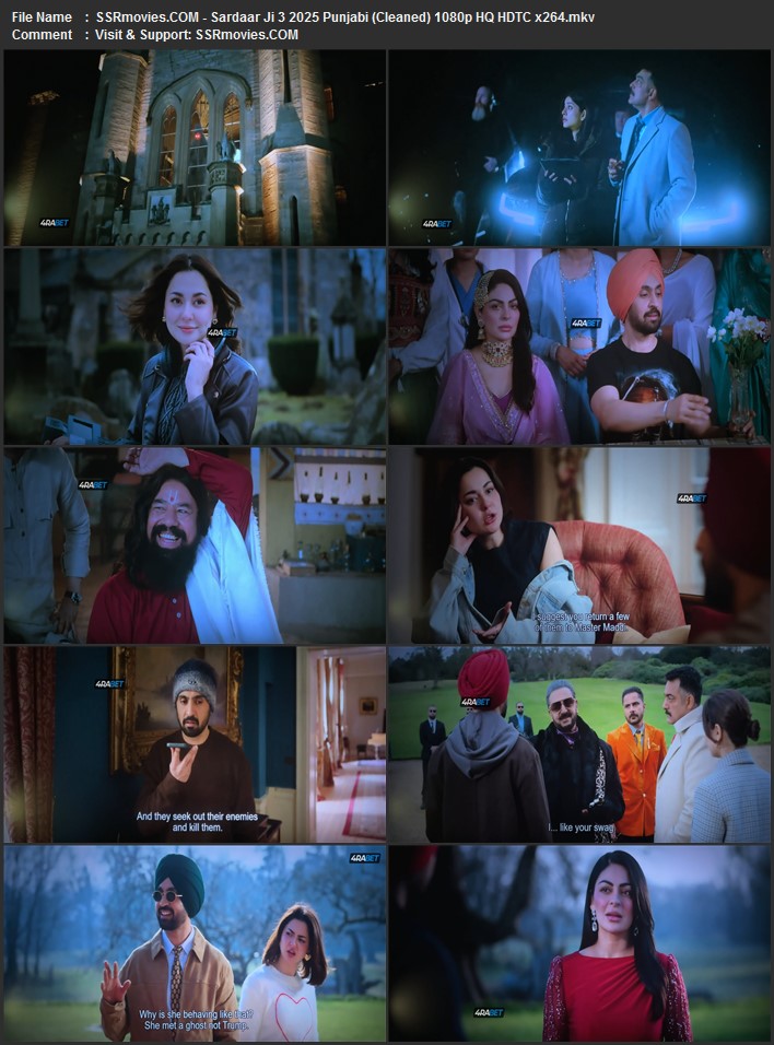 Sardaar Ji 3 2025 Punjabi (Cleaned) 1080p 720p 480p HQ HDTC x264 HC-ESub Full Movie Download
