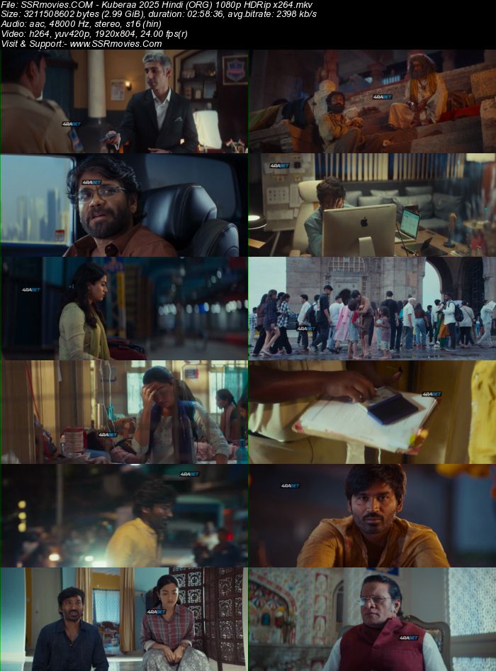Kuberaa 2025 Hindi (ORG) 1080p 720p 480p HDRip x264 ESubs Full Movie Download