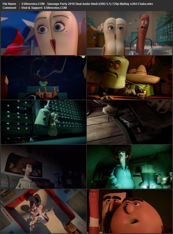 Sausage Party 2016 Dual Audio Hindi (ORG 5.1) 1080p 720p 480p BluRay x264 ESubs Full Movie Download