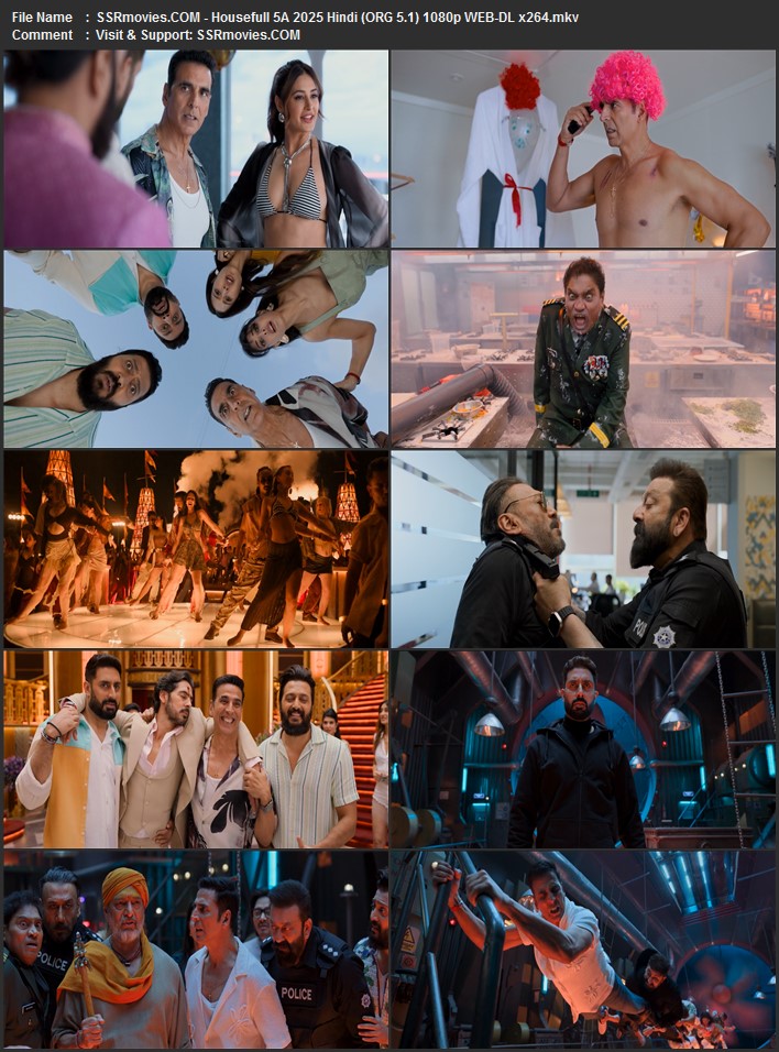 Housefull 5 2025 Hindi (ORG 5.1) 1080p 720p 480p WEB-DL x264 Full Movie Download