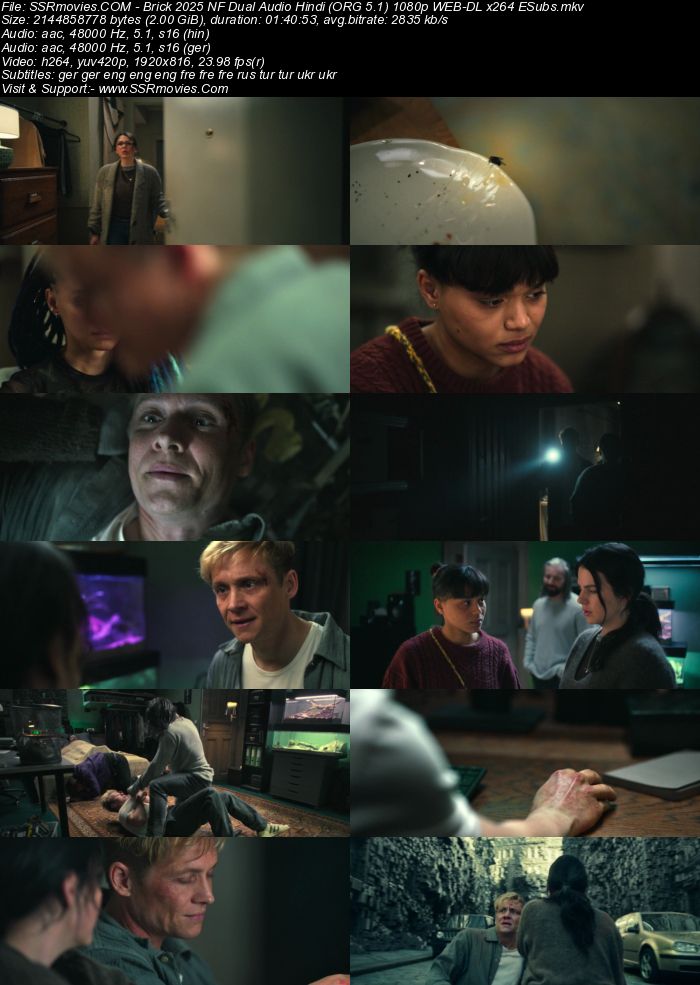 Brick 2025 NF Dual Audio Hindi (ORG 5.1) 1080p 720p 480p WEB-DL x264 ESubs Full Movie Download