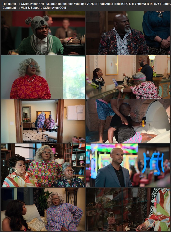 Tyler Perry's Madea's Destination Wedding 2025 Dual Audio Hindi (ORG 5.1) 1080p 720p 480p WEB-DL x264 ESubs Full Movie Download