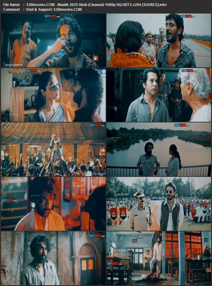 Maalik 2025 Hindi (Cleaned) 1080p 720p 480p HQ HDTS x264 ESubs Full Movie Download