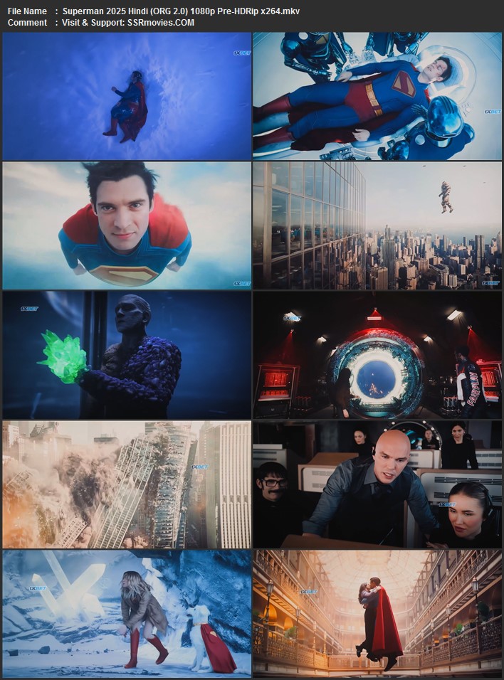Superman 2025 Hindi (ORG 2.0) 1080p 720p 480p HQ Pre-HDRip x264 Full Movie Download