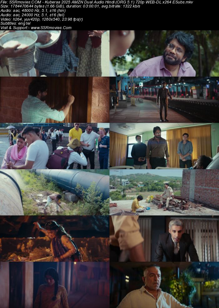 Kuberaa 2025 AMZN Dual Audio Hindi (ORG 5.1) 1080p 720p 480p WEB-DL x264 ESubs Full Movie Download