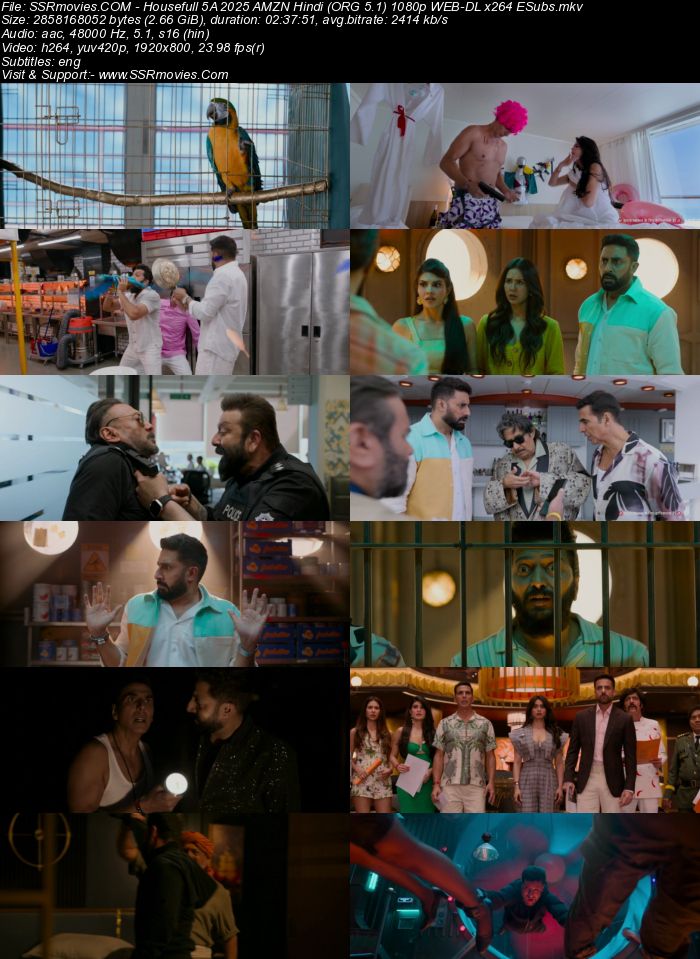 Housefull 5 2025 AMZN Hindi (ORG 5.1) True 4K 1080p 720p 480p WEB-DL x264 ESubs Full Movie Download