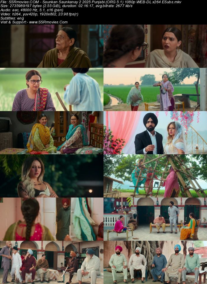 Saunkan Saunkanay 2 2025 Punjabi (ORG 5.1) 1080p 720p 480p WEB-DL x264 ESubs