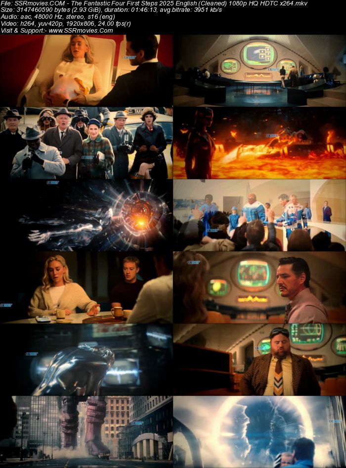 The Fantastic Four: First Steps 2025 English (Cleaned) 1080p 720p 480p HQ HDTC x264 ESubs