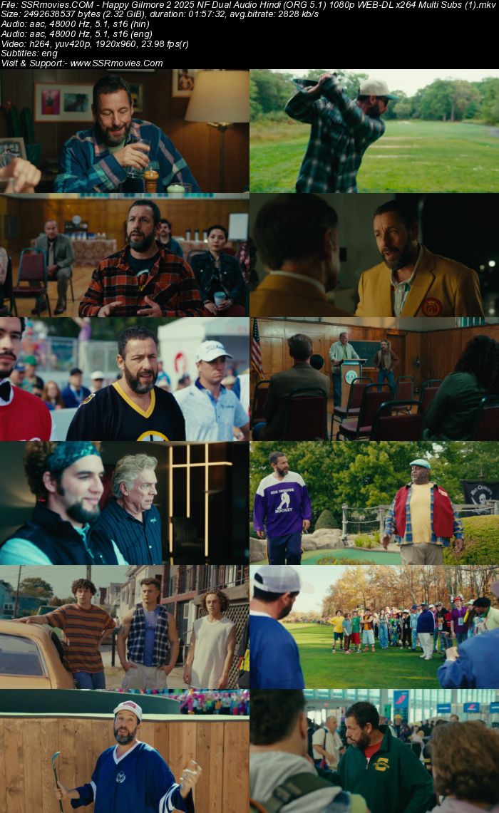 Happy Gilmore 2 2025 NF Dual Audio Hindi (ORG 5.1) 1080p 720p 480p WEB-DL x264 ESubs