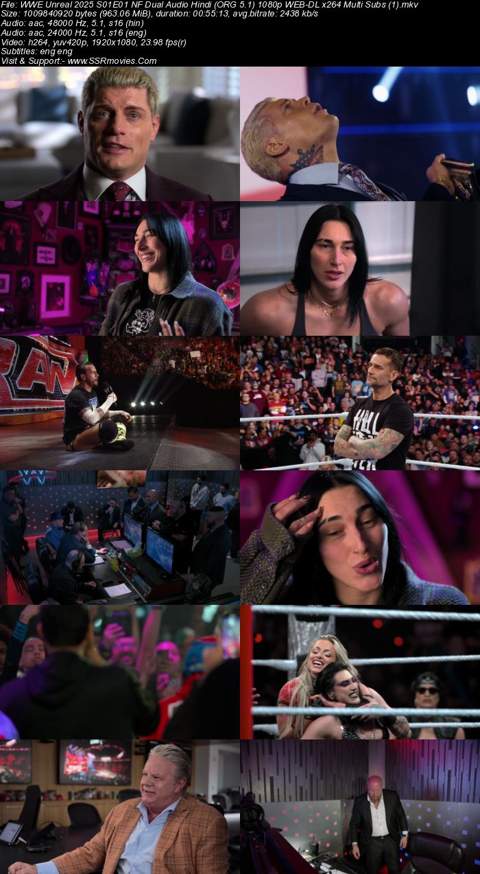 WWE Unreal 2025 S01 Complete NF Dual Audio Hindi (ORG 5.1) 1080p 720p 480p WEB-DL x264 Multi Subs
