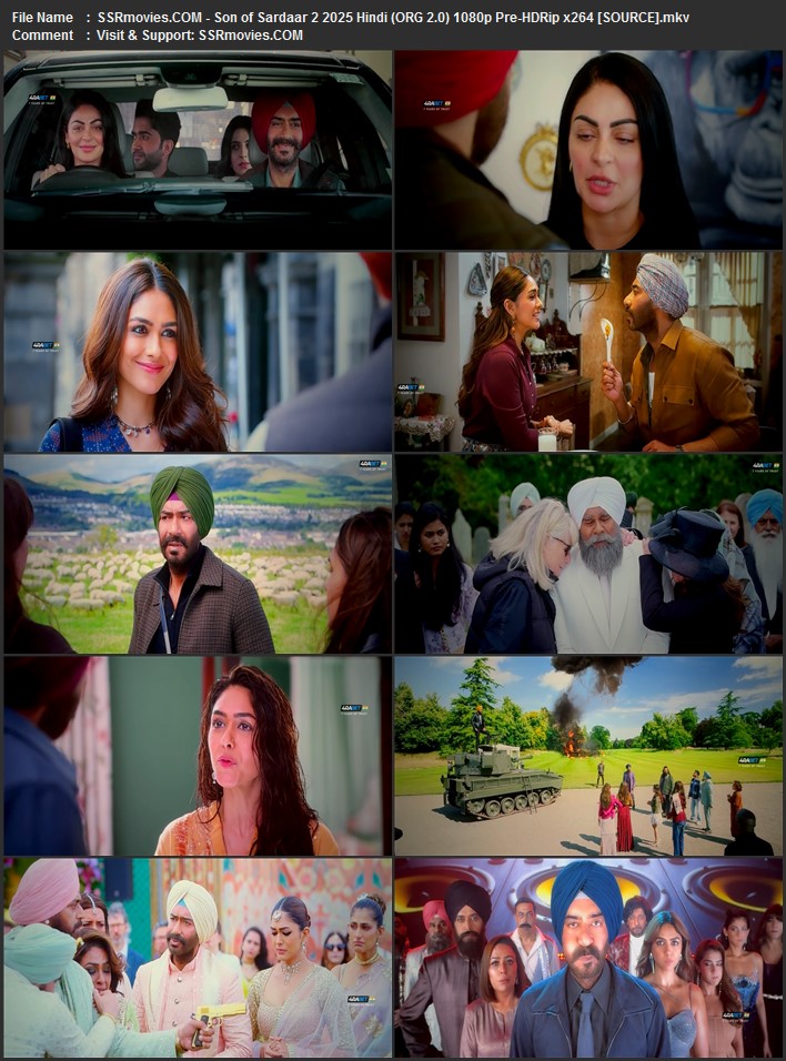 Son of Sardaar 2 2025 Hindi (ORG 2.0) 1080p 720p 480p Pre-HDRip x264 ESubs