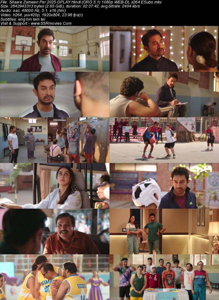 Sitaare Zameen Par 2025 GPLAY Hindi (ORG 5.1) True 4K 1080p 720p 480p WEB-DL x264 ESubs