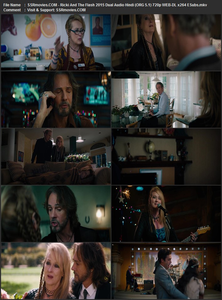 Ricki and the Flash 2015 Dual Audio Hindi (ORG 5.1) 1080p 720p 480p WEB-DL x264 ESubs