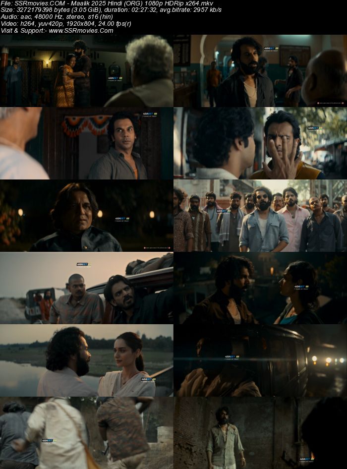 Maalik 2025 Hindi (ORG) 1080p 720p 480p HDRip x264 ESubs