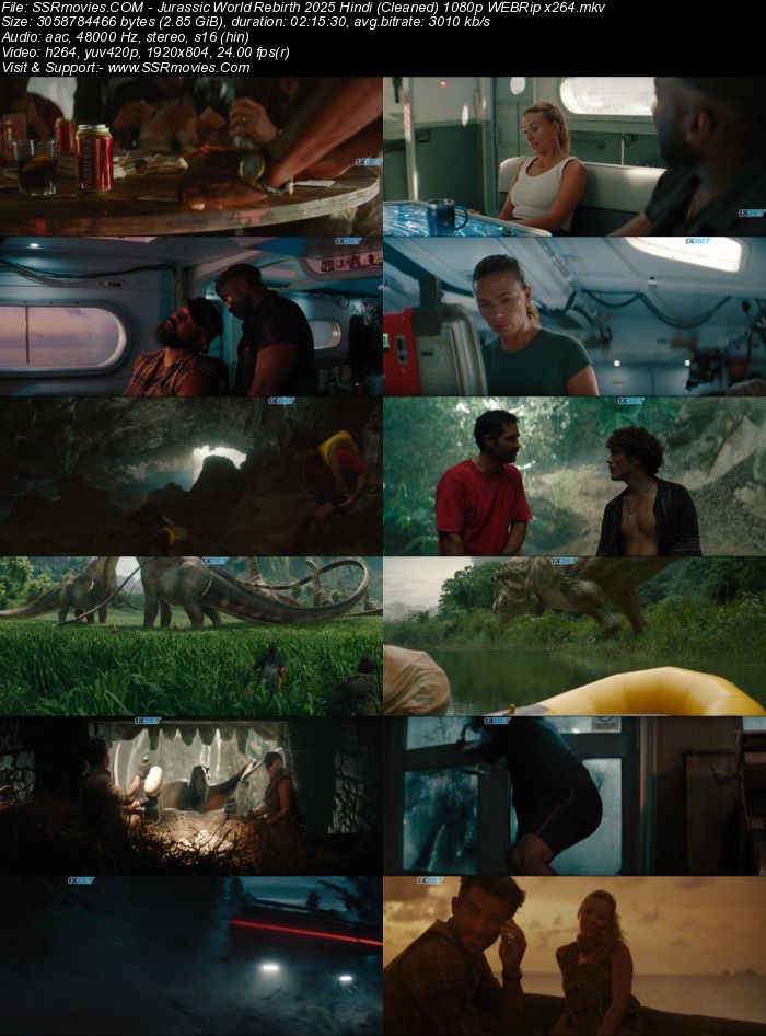Jurassic World: Rebirth 2025 Hindi (Cleaned) 1080p 720p 480p WEBRip x264 ESubs