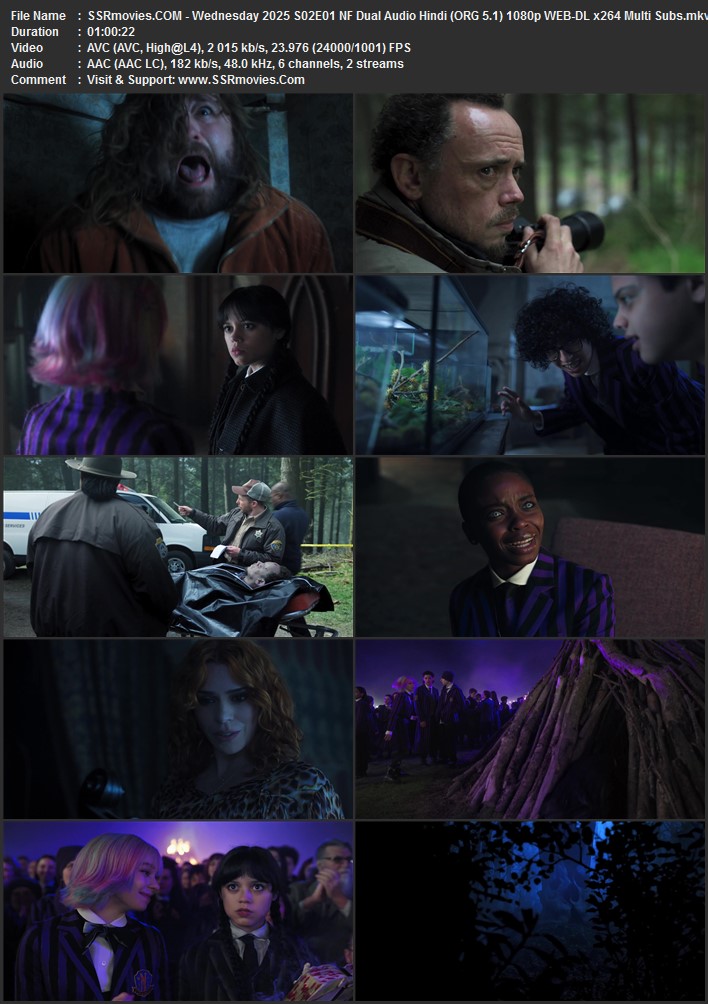 Wednesday 2025 S02 Part-01 Complete NF Dual Audio Hindi (ORG 5.1) 1080p 720p 480p WEB-DL x264 Multi Subs
