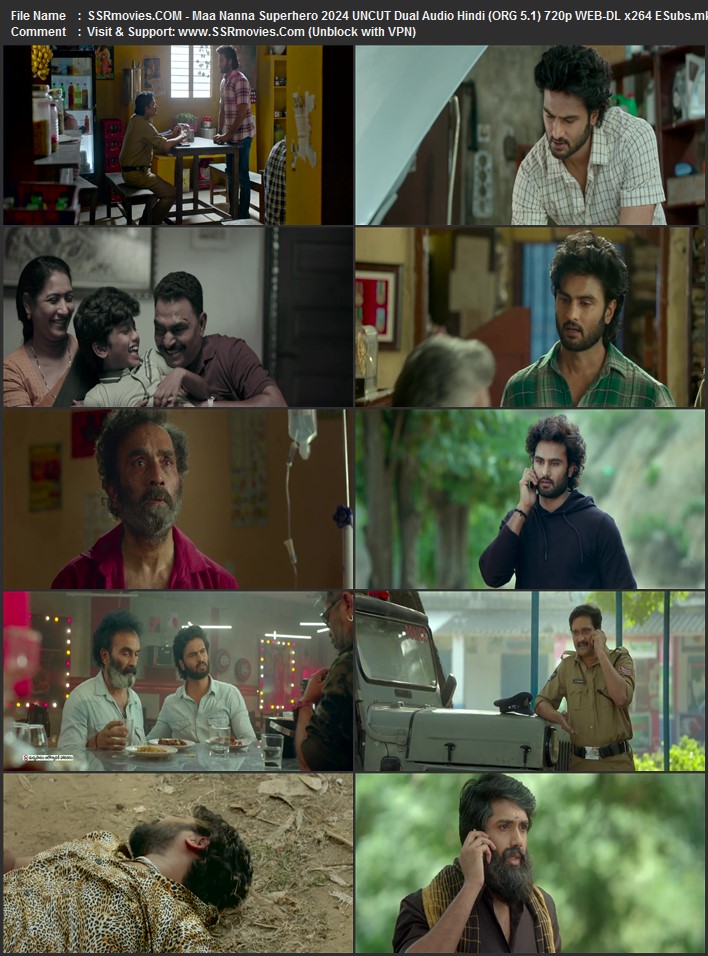 Maa Nanna Superhero 2024 UNCUT Dual Audio Hindi (ORG 5.1) 1080p 720p 480p WEB-DL x264 ESubs
