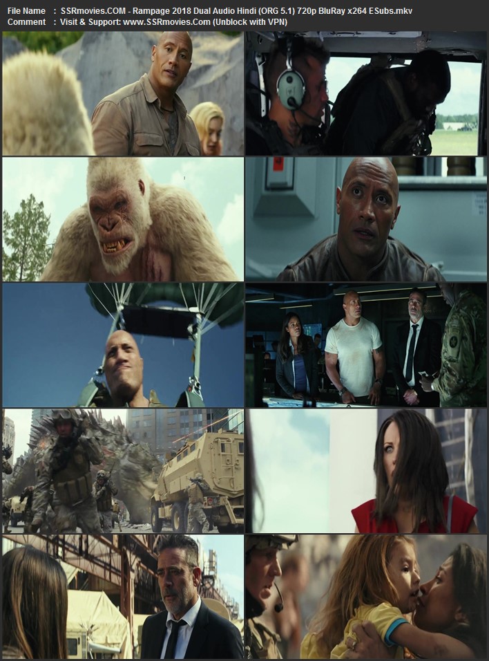 Rampage 2018 Dual Audio Hindi (ORG 5.1) 1080p 720p 480p BluRay x264 ESubs