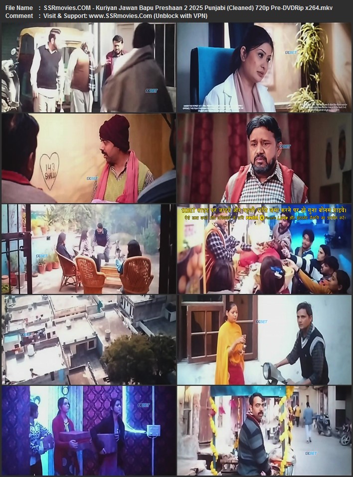 Kuriyan Jawan Baapu Preshaan 2 2025 Punjabi (Cleaned) 720p 480p Pre-DVDRip x264 ESubs
