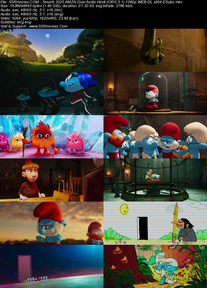 Smurfs 2025 AMZN Dual Audio Hindi (ORG 5.1) 4K 1080p 720p 480p WEB-DL x264 ESubs