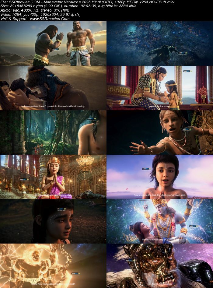Mahavatar Narsimha 2025 Hindi (ORG) 1080p 720p 480p HDRip x264 ESubs