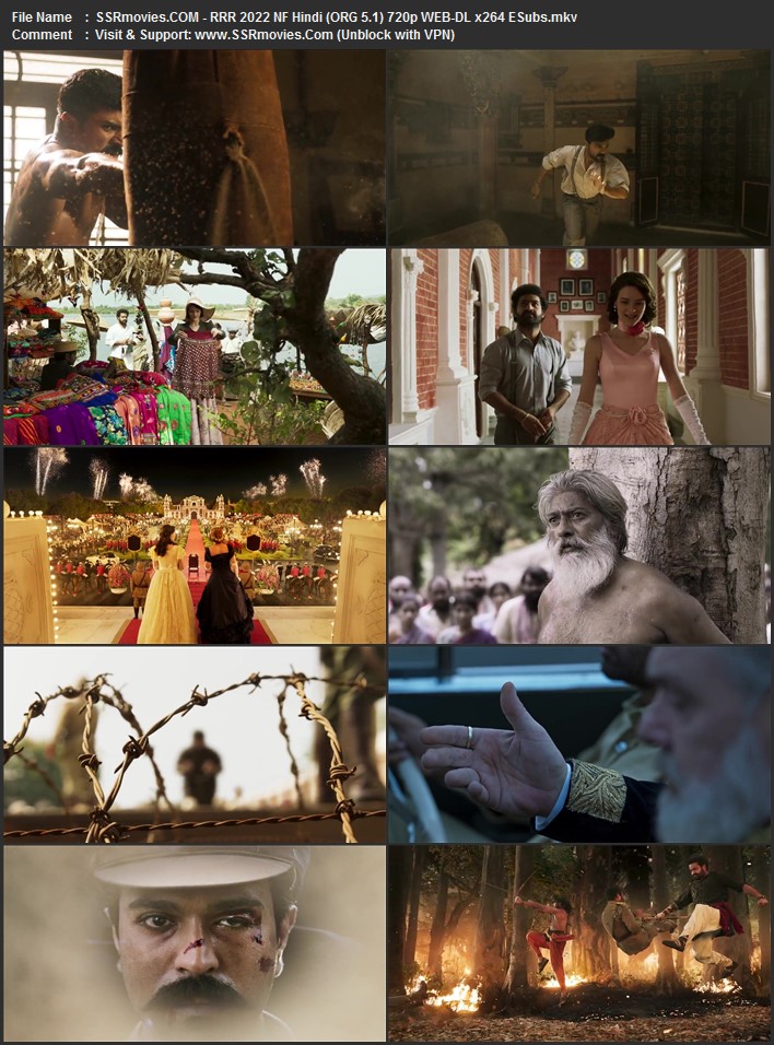 RRR 2022 Hindi (ORG 5.1) 1080p 720p 480p WEB-DL x264 ESubs