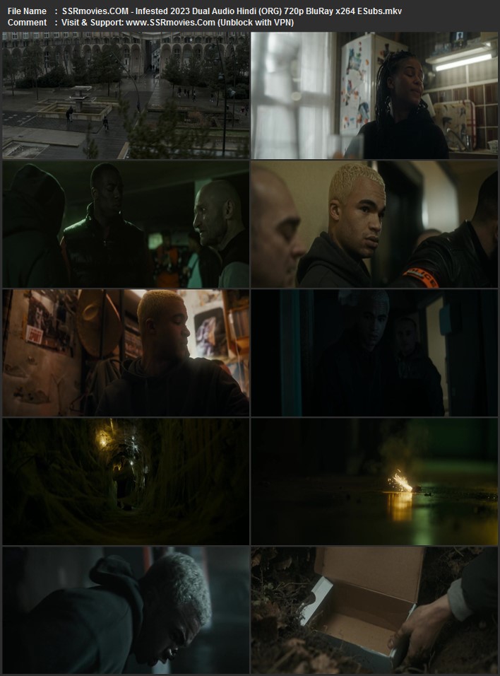 Infested 2023 Dual Audio Hindi (ORG) 720p 480p BluRay x264 ESubs
